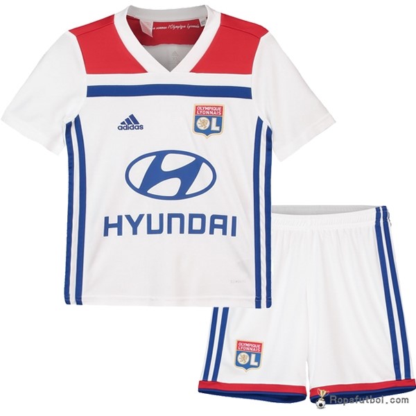 Camiseta Lyon Replica Primera Ropa Conjunto De Niños 2018/19 Blanco